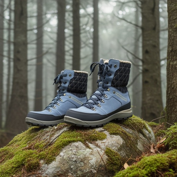 Quechua Shoes - Quechua Women’s Blue and Black Hiking Boots - Size 11